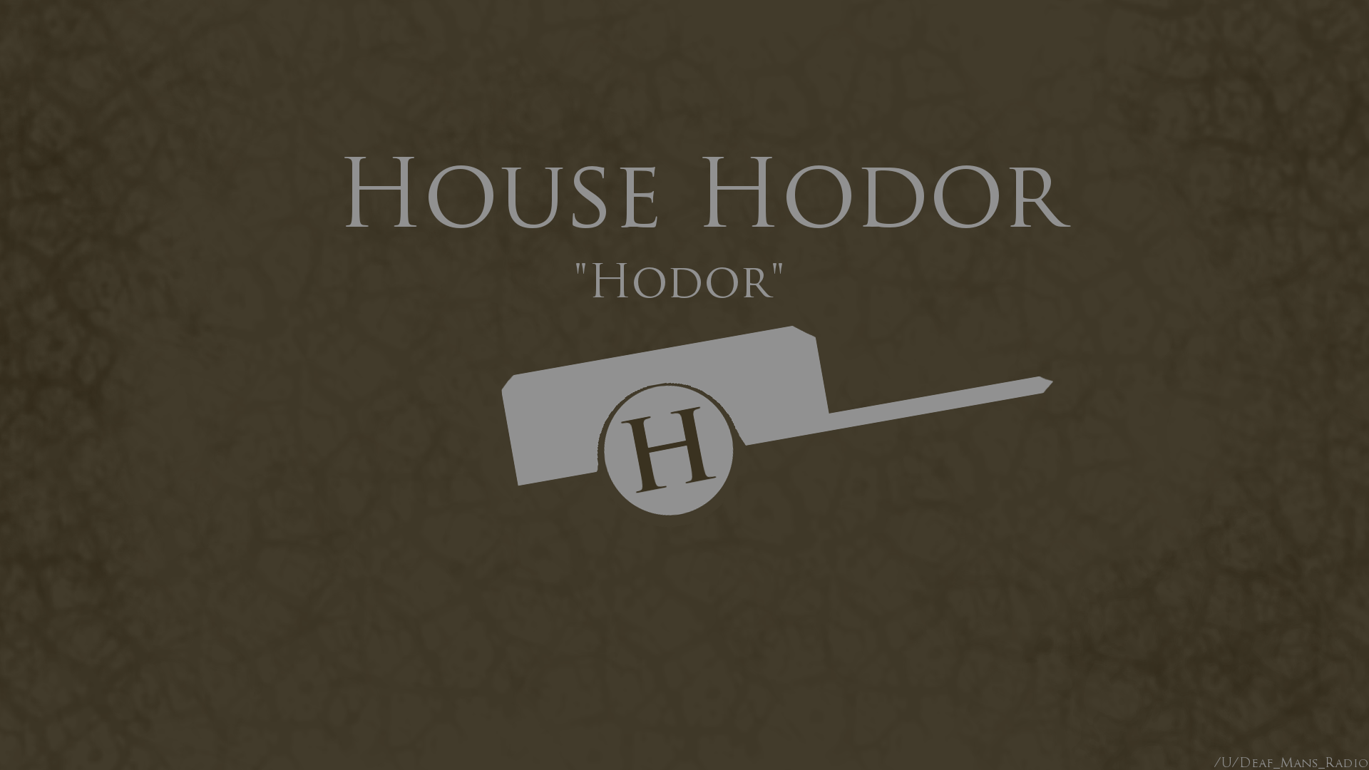 House Hodor sigil meme Imgur