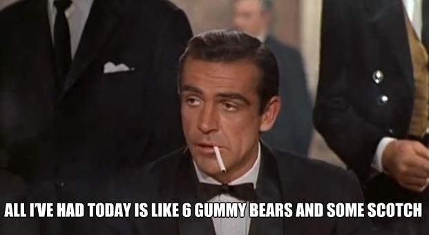 James Bond Archer photo meme Imgur all Ive had today is like 6 gummi bears and some scotch