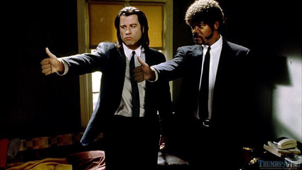 Pulp Fiction thumbs up meme Imgur Tumblr John Travolta Samuel L Jackson