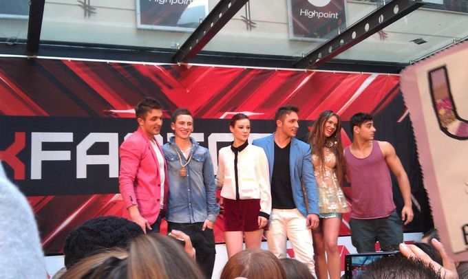 Bella Ferraro and X Factor Australia contestants at High Point