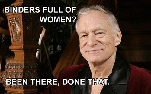 Hugh Hefner Playboy Binders Full of Women