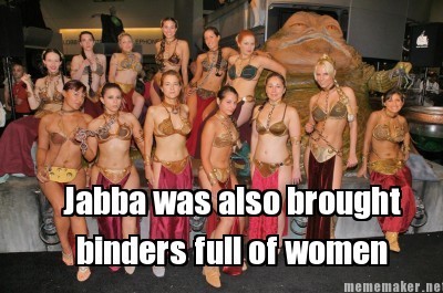 Star Wars Jabba Binders Full of Women