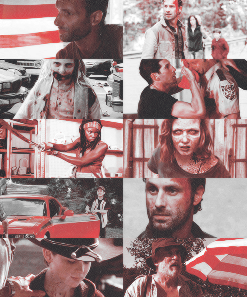 The Walking Dead in Red and White meme