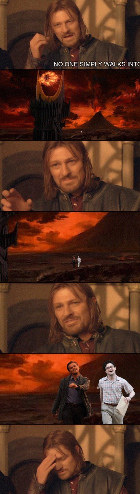 Two do not simply walk into Mordor meme