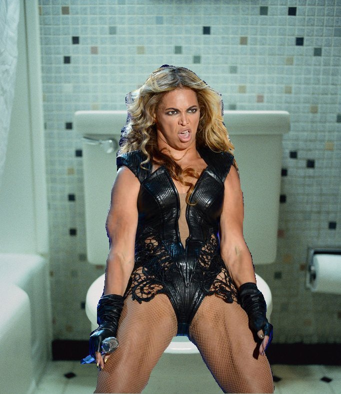 Beyonce Derp Meme - toilet