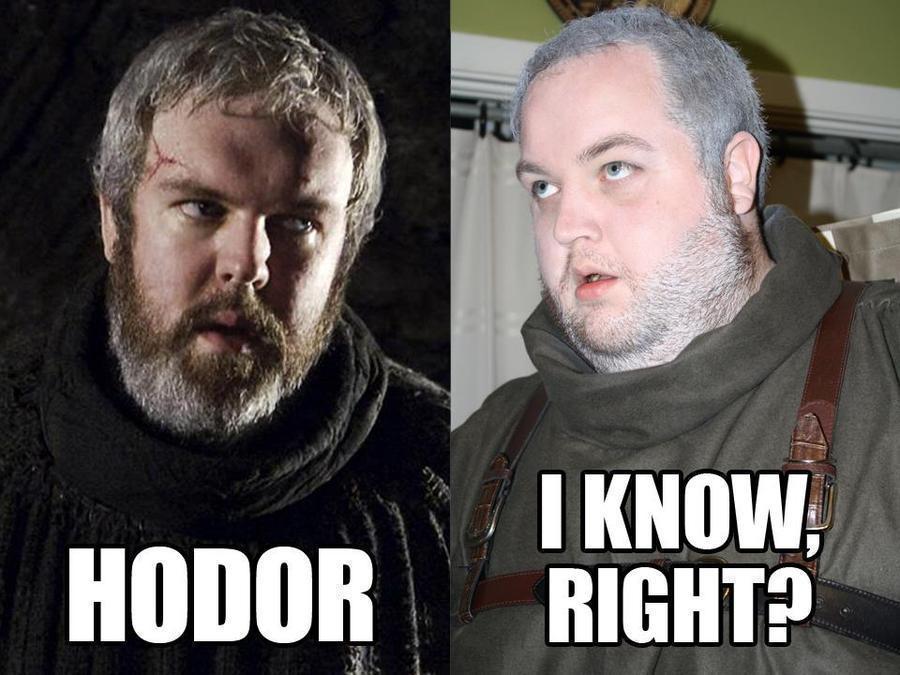 Hodor meme A friend's Hodor costume from our Halloween party. How'd he do? (x-post from gameofthrones) - Imgur