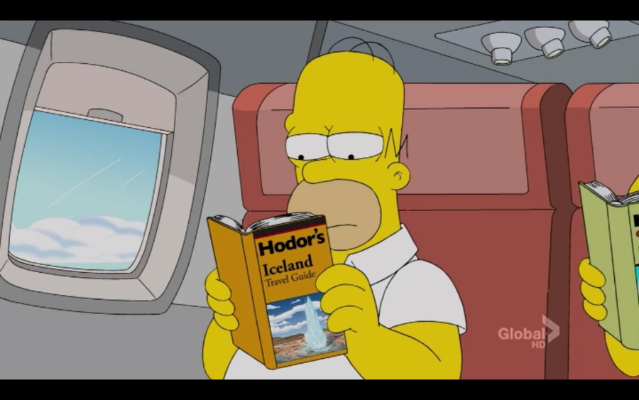 Homer Simpson Hodor's travel guide