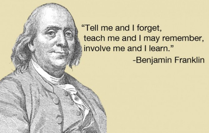 Unwilling to learn Benjamin Franklin