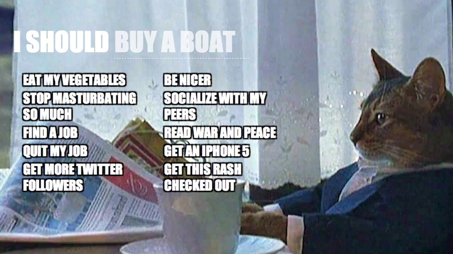 I should buy a boat.