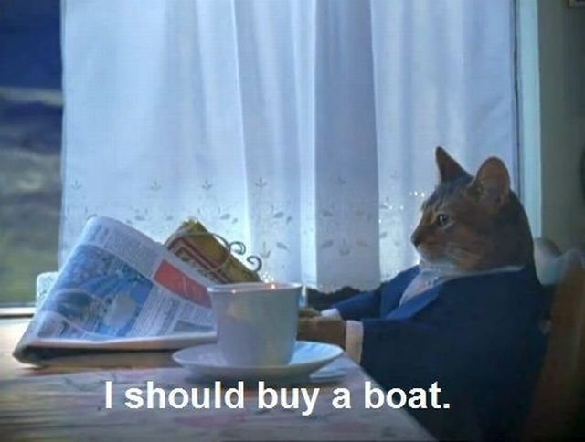 I should buy a boat.