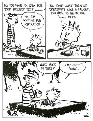 calvin and hobbes, on creativity