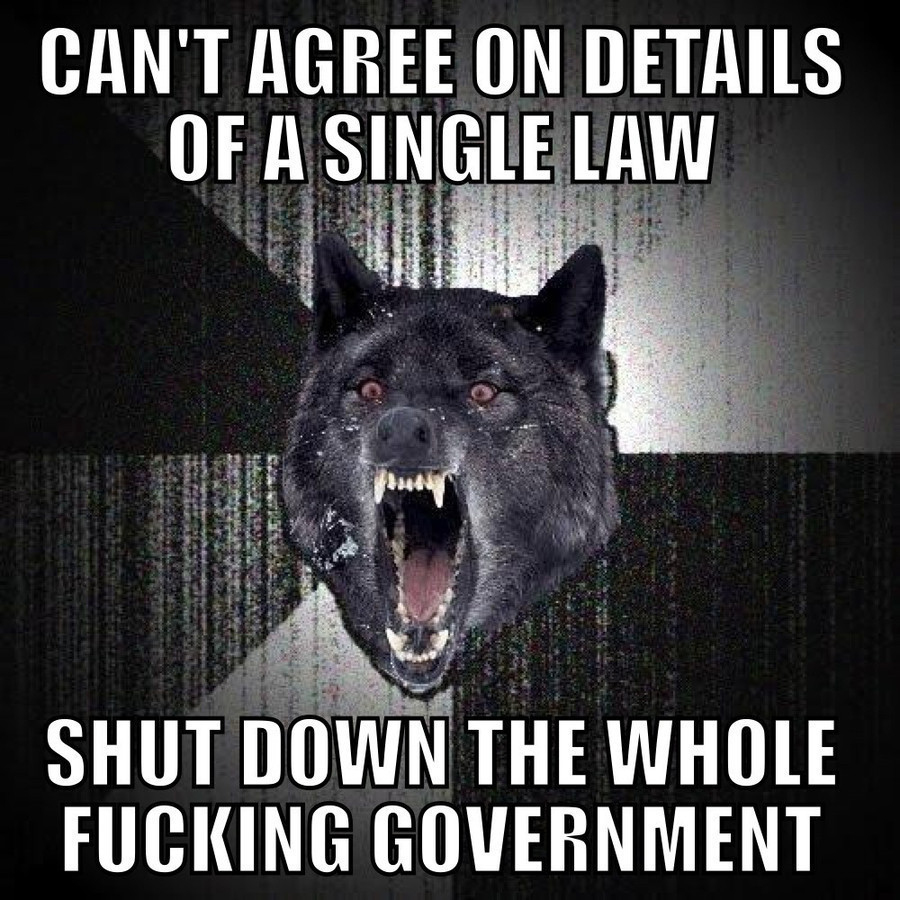 Insanity Wolf meme government shutdown Imgur