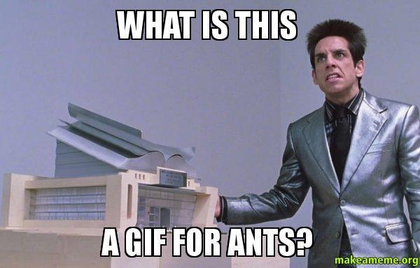 What is this a gif for ants meme Zoolander