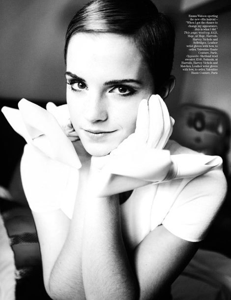 emma watson bw