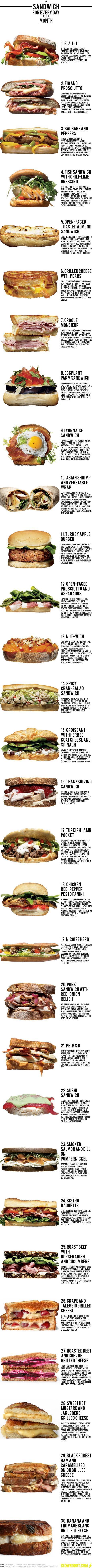 sandwich every day for a month challenge accepted meme infographic my body is ready Imgur