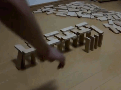 Two stage domino gif