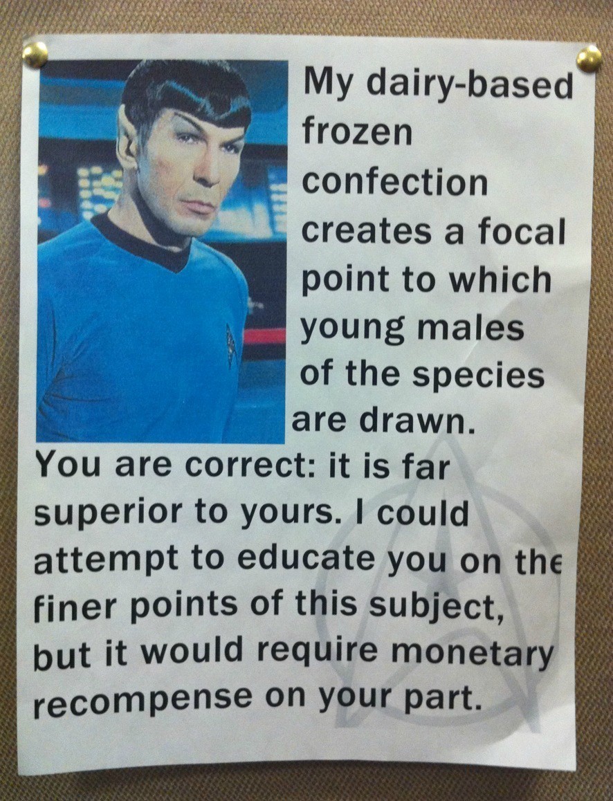 Spock milkshake imgur