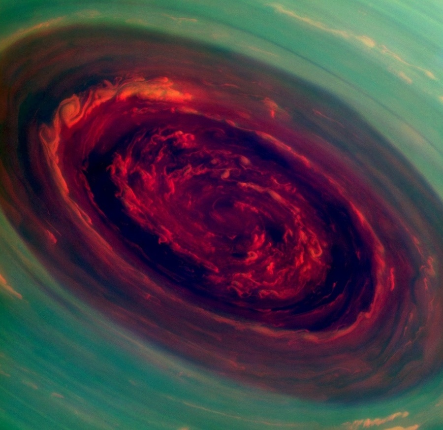 Saturn Shows Off A Massive Spinning Vortex The Rose The Two Way NPR