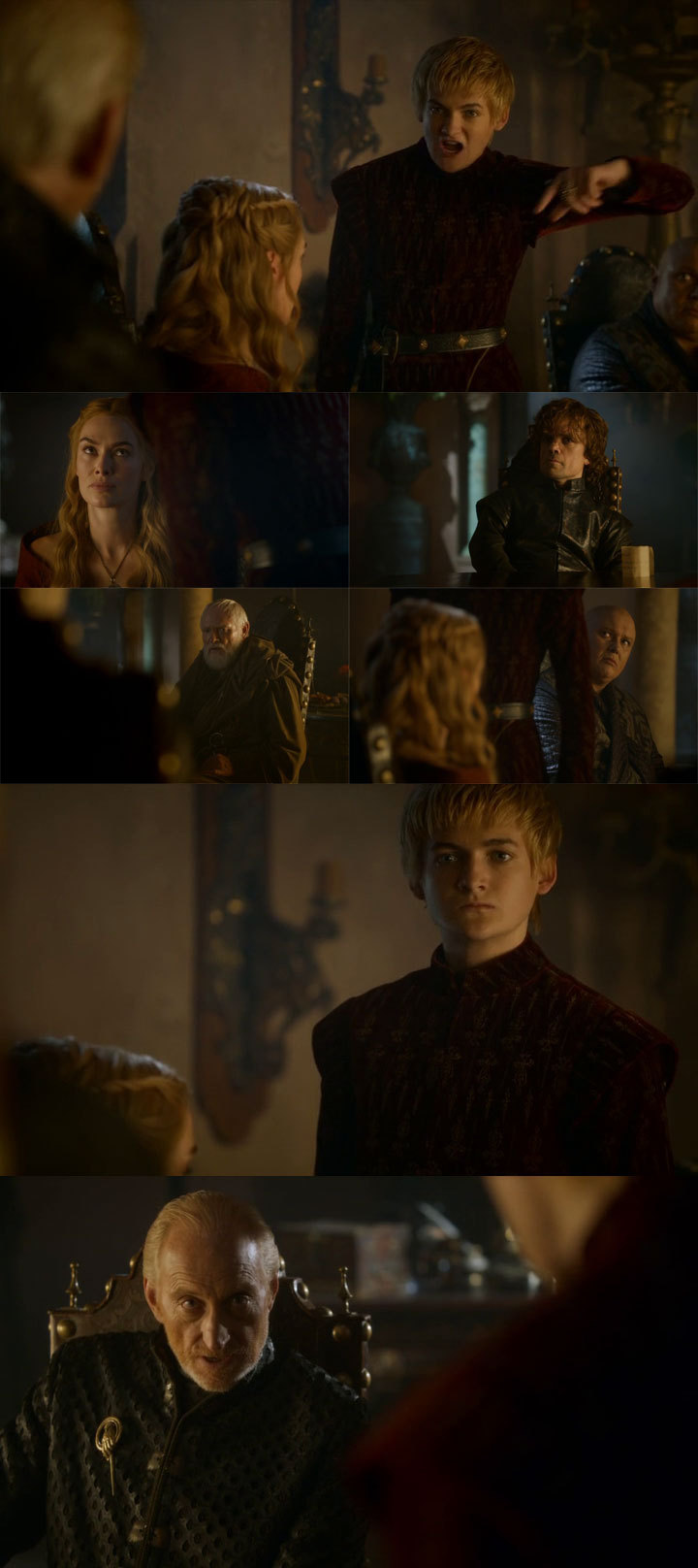 Mhysa joffrey tywin cersei game of thrones S03E10 By far my favorite part of the episode We all know what was said Feel free to caption it yourself Imgur