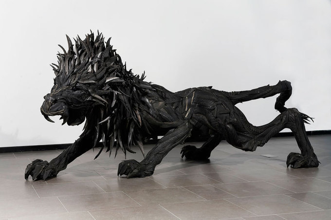 Amazing Animal Sculptures Made from Old Tires