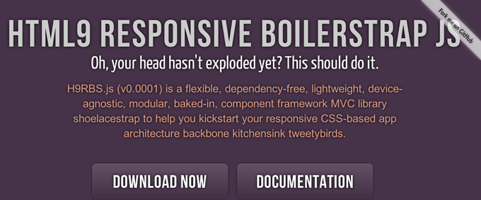 HTML9 Responsive Boilerstrap JS Brilliant Satire of GitHub y Node Ruby Hipster Culture